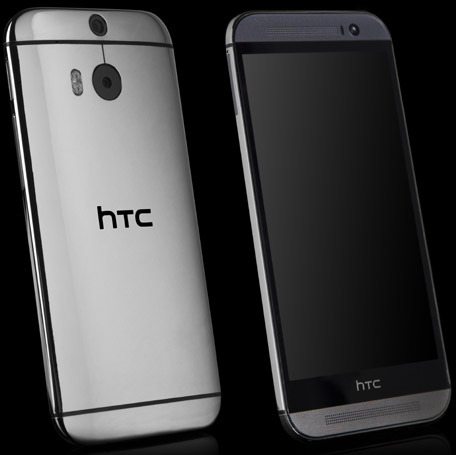 HTC One M8 vỏ bạch kim.