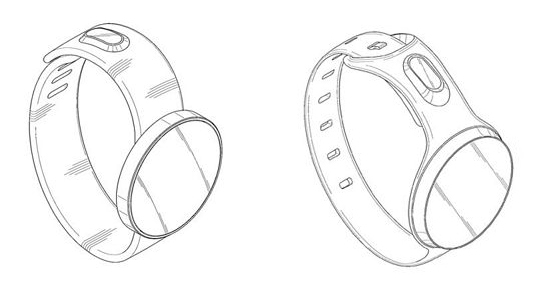 Hai thiết kế đồng hồ mặt tròn mà Samsung từng đề cập trong một số bằng sáng chế.