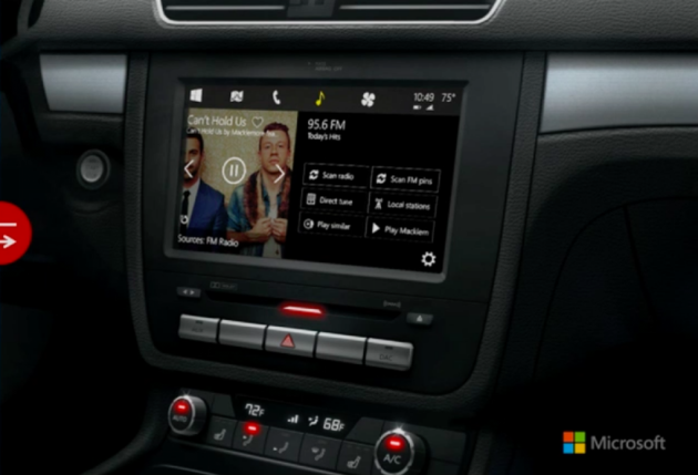 Microsoft cạnh tranh CarPlay của Apple với phiên bản Windows cho xe hơi