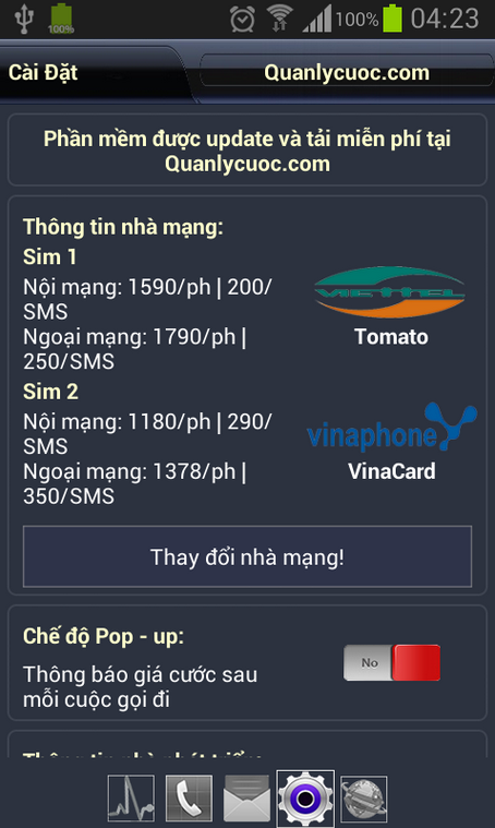 Ứng dụng Việt quản lý cước di động hữu ích cho Android