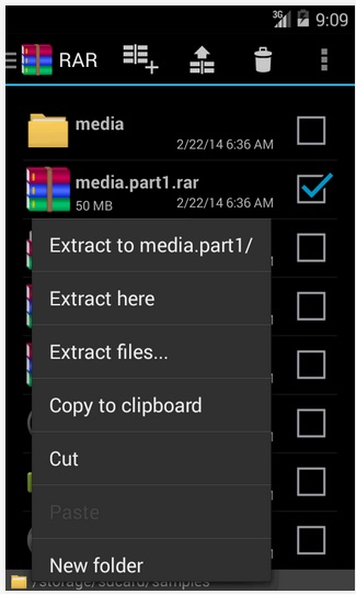 Tạo và quản lí các tập tin RAR trên Android như trên máy tính