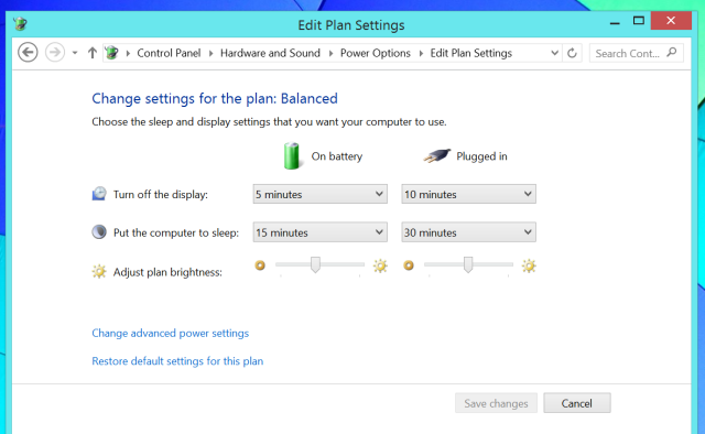 Các cách đơn giản giúp tiết kiệm pin cho Tablet và Laptop chạy Windows 8