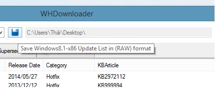 WHDownloader - Thêm một lựa chọn để update Windows offline