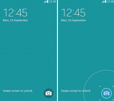 Use the shortcut to access your camera quickly from the lockscreen