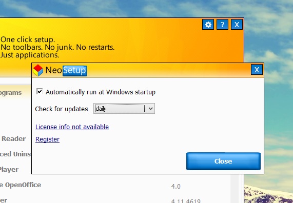 NeoSetup - Tải, cài đặt và cập nhật phần mềm tự động