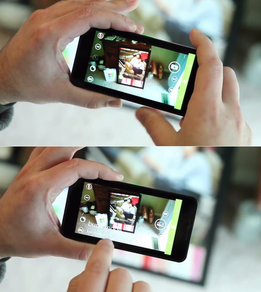 Camera: new layout, burst mode with auto-deletion of images