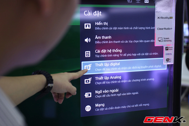 Thiết lập digital trên các dòng TV của Sony.