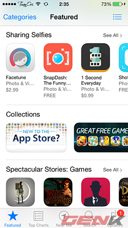 Apple dành riêng một danh mục ứng dụng "tự sướng" trên AppStore