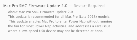 Apple phát hành bản cập nhật SMC cho Mac Pro mới