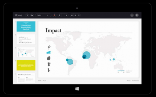 Rò rỉ phiên bản Microsoft Office tối ưu cho màn hình cảm ứng 