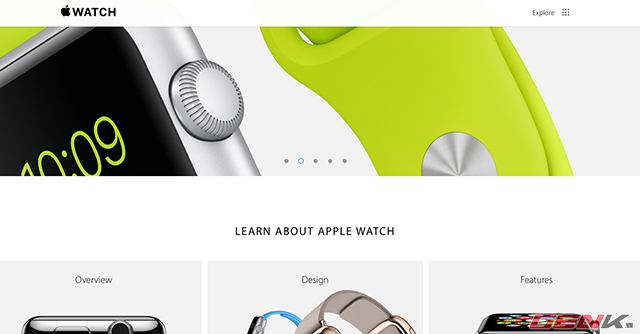 Apple.com thay đổi giao diện phẳng sau sự kiện ra mắt iPhone 6 và smartwatch