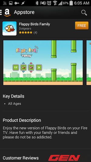 Ứng dụng được xuấtt bản bởi Dotgears, studio của Hà Đông. Từ khi bị gỡ xuống khỏi các chợ ứng dụng, Flappy Bird đã kéo theo vô số ứng dụng ăn theo đặt tên giống hoặc gần giống Flappy Bird nhưng đây là lần đầu tiên kể từ hồi tháng 2, 1 ứng dụng chính chủ xuất hiện.