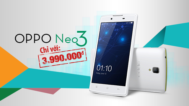 OPPO Neo 3 tặng miễn phí sim 3G dành cho sinh viên