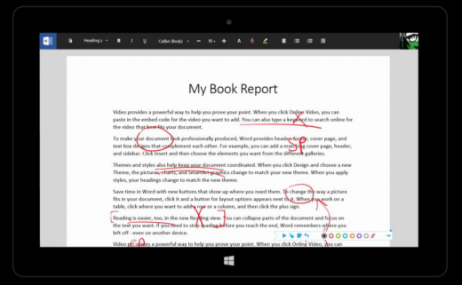 Rò rỉ phiên bản Microsoft Office tối ưu cho màn hình cảm ứng 