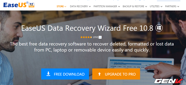  Trước tiên bạn hãy truy cập vào địa chỉ này để tải về EaseUS Data Recovery Wizard Free. 