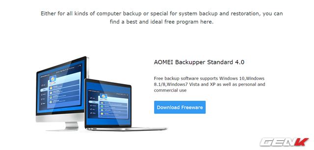  Là sản phẩm của hãng phần mềm AOMEI, AOMEI Backupper được phát hành với 3 phiên bản rõ rệt, phù hợp với 3 nhóm đối tượng người dùng cụ thể. Bao gồm phiên bản dành cho người dùng cá nhân Standard (miễn phí), phiên bản Professional dành cho người dùng cao cấp (trả phí) và phiên bản Server dành cho công ty vừa và nhỏ (trả phí). 