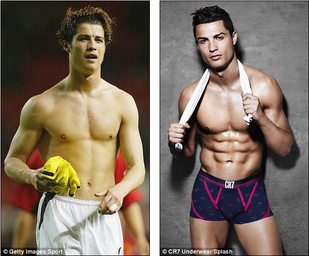 Những chàng trai nhỏ con hãy xem Cristiano Ronaldo cải thiện thân hình còm nhom như thế nào - Ảnh 2.