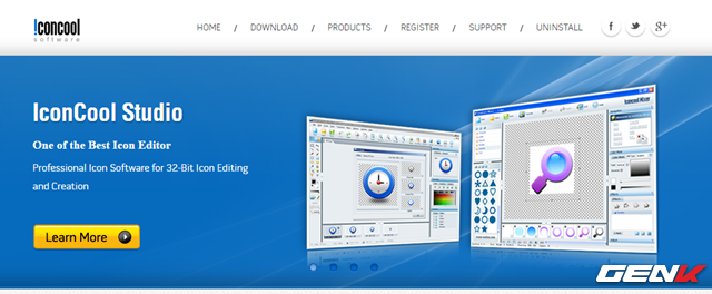  Tiếp theo bạn hãy truy cập vào địa chỉ này để tải về phần mềm IconCool Studio. 
