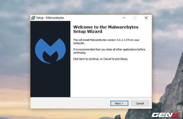  Sau khi tải về, bạn hãy khởi chạy gói tin để bắt đầu quá trình cấu hình cài đặt phần mềm Malwarebytes Premium 3.0 vào Windows. 