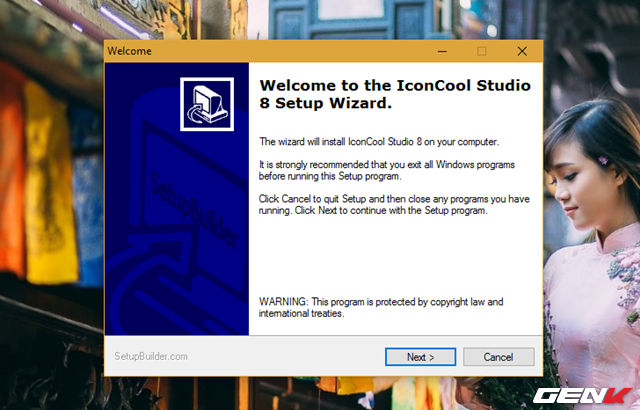  Sau khi tải về, bạn tiến hành cài đặt IconCool Studio vào máy tính. 