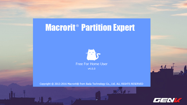  Sau khi hoàn thành việc cài đặt, Macrorit Disk Partition sẽ tự khởi động. 