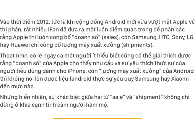 Phân biệt giữa doanh số và lượng hàng xuất xưởng: Chìa khóa để Apple làm vương thị trường công nghệ - Ảnh 1.