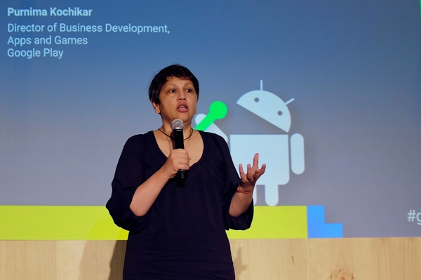  Bà Purnima Kochikar, Giám đốc toàn cầu của Google phụ trách phát triển kinh doanh cho các ứng dụng và game trên Google Play - Ảnh: H.Đ 