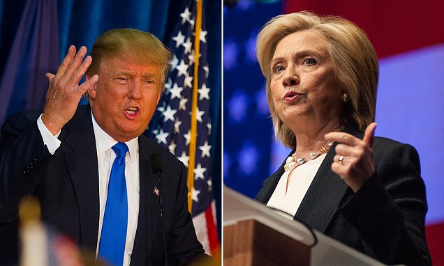  Hai ứng cử viên tổng thống Donald Trump và Hilary Clinton 
