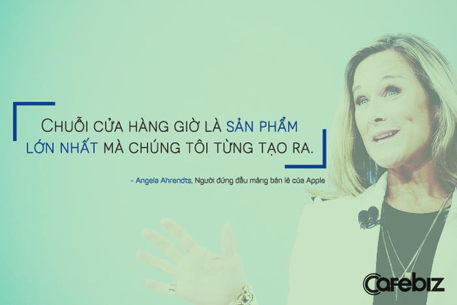  Angela Ahrendts, người đứng đầu mảng bán lẻ của Apple, tự hào khi nói về việc Apple Store được thiết kế lại trong năm qua. 