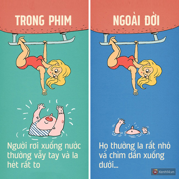 Bởi vì vừa vẫy tay quẫy đạp, vừa cố gắng để hét to thì họ càng mất nhiều sức, càng dễ bị chìm.