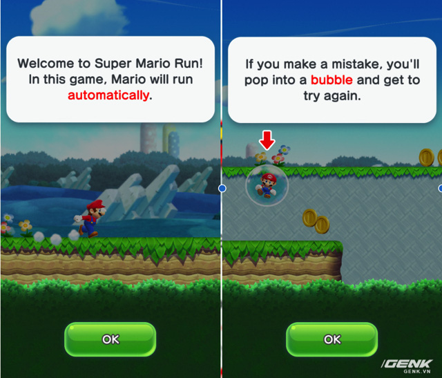  Chỉ cần chạy và chạy, nếu rơi xuống hố hay bị cây ăn thịt thì Mario vẫn sẽ hồi sinh. 