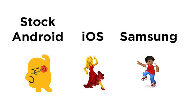  Emoji dancing hiển thị tương đối khác nhau 