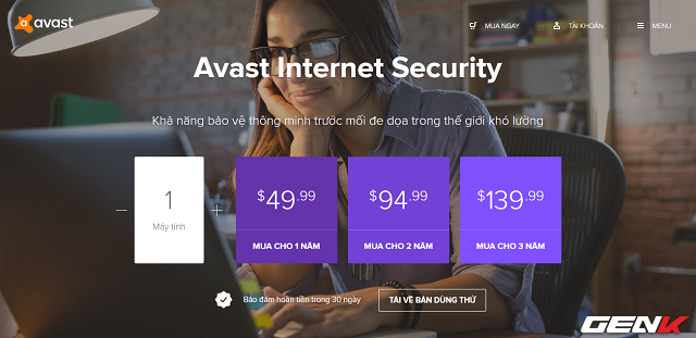  Avast Internet Security 2017 vẫn giữ được mức giá khá dễ chịu như trước đây khi bạn chỉ cần bỏ ra chi phí gần 50USD cho một năm sử dụng. Và giá sẽ giảm đi phần nào khi bạn mua bản quyền cho 2 hoặc 3 năm nếu muốn. Nhìn chung đây là một mức giá hợp lí cho việc được cung cấp các giải pháp bảo mật từ một hãng uy tín phải không nào? Bạn đọc có thể tham khảo chi tiết tại đây. 
