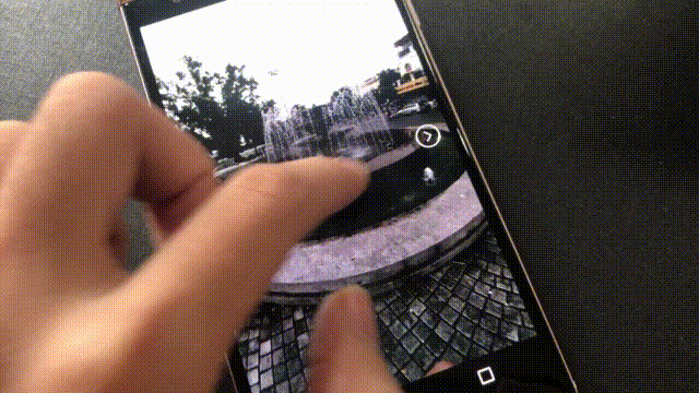  Để xem ảnh/video, người dùng có thể dùng ngón tay kéo qua lại hay zoom một cách tùy ý 