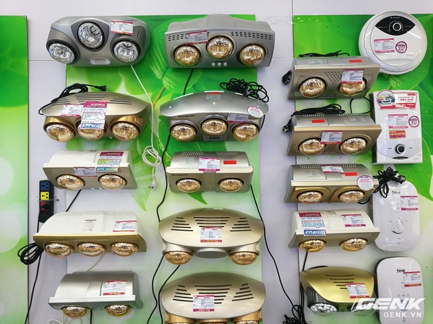  Gian hàng đèn sưởi của các siêu thị điện máy chỉ có sản phẩm của các hãng Châu Á 