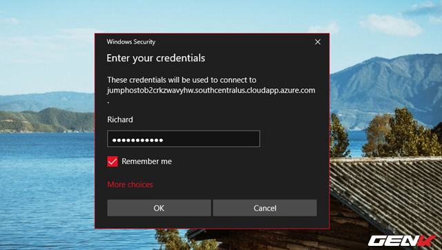  Nhập mật khẩu mà Microsoft đã cung cấp cho bạn ở trên vào rồi nhấn “OK”. 