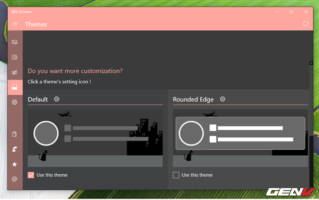  Tab Themes là khu vực cung cấp cho người dùng một số các giao diện về hiển thị được tạo sẳn. Nếu sử dụng giao diện nào, bạn chỉ việc check vào ô “Use this theme”. 