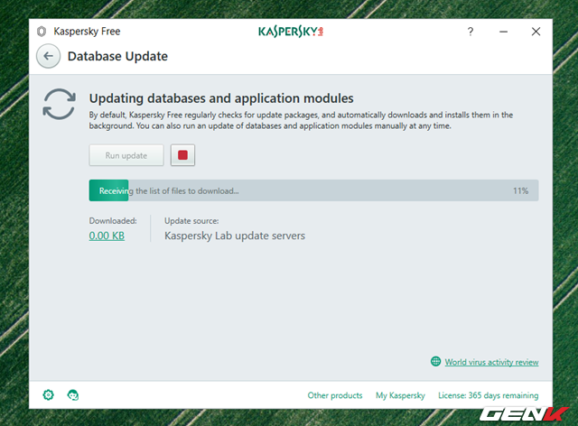  Việc đầu tiên cần làm sau khi cài đặt một trình antivirus nào đó chính là cập nhật cơ sở dữ liệu cho nó. 