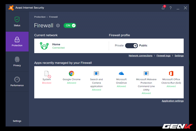  Tính năng Firewall của Avast Internet Security 2017 được thiết kế trong rất dễ hiểu và dễ thao tác. 