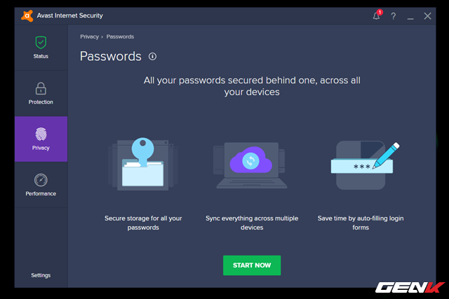  Trong đó, lựa chọn “Passwords” được xem là một tính năng rất đáng quan tâm ở Avast Internet Security 2017. 