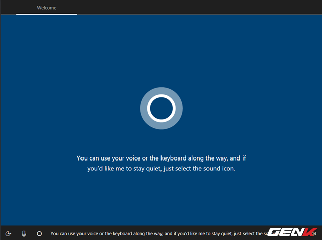  Điểm mới đầu tiên mà người dùng dễ nhận thấy nhất ở Windows 10 Creators là giao diện thiết lập sau khi hoàn tất cài đặt mới đã được làm mới lại hoàn toàn. Trong đó, Cortana được kích hoạt mặc định và hướng dẫn người dùng trải qua các thao tác cài đặt đầu tiên. Tuy nhiên, đối với các máy tính để bàn thì khi cài mới có thể sẽ chưa nhận diện được driver âm thanh nên chúng ta có thể sẽ không thể nghe được tiếng nói hướng dẫn của Cortana. 