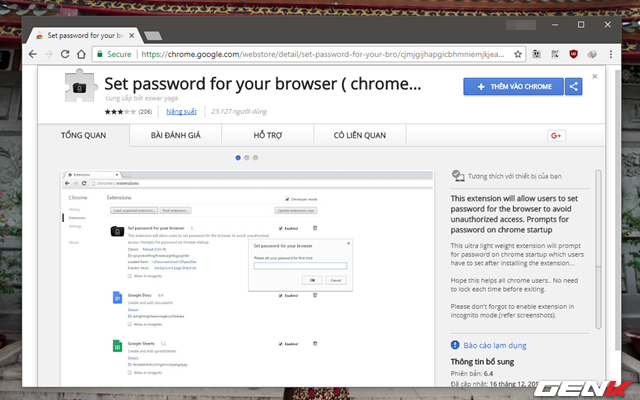  Bước 1: Khởi động trình duyệt Google Chrome và truy cập vào địa chỉ này để cài đặt. 