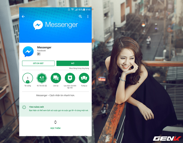  Bước 1: Tiến hành kiểm tra và cập nhật ứng dụng Facebook Messenger trên smartphone lên phiên bản mới nhất. 