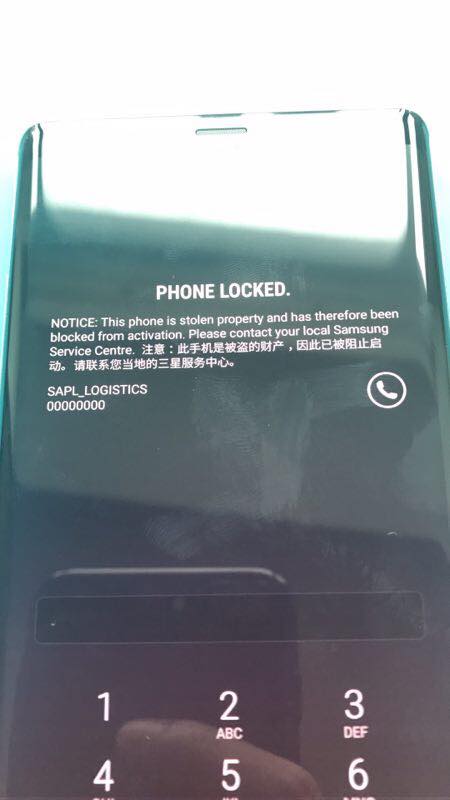  Galaxy Note8 xách tay bị khóa 