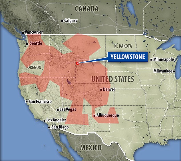  Công viên Quốc gia Yellowstone cũng nằm trong khu vực được nghiên cứu. 