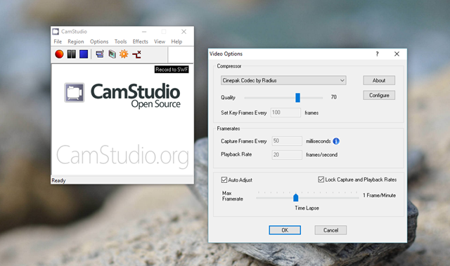  Định dạng video xuất ra của CamStudio sau khi hoàn tất việc ghi hình là AVI, do đó chất lượng hình ảnh sẽ cực kì tốt. Bên cạnh đó, phần mềm cũng hỗ trợ người dùng chế độ ghi hình toàn màn hình hoặc một phần màn hình tùy theo điều chỉnh của bạn. 