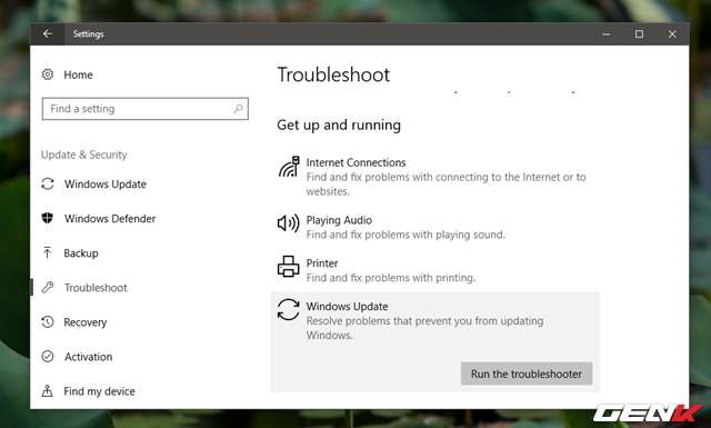  Bước 3: Nhấp vào Run the troubleshoot để cho phép Windows tiến hành kiểm tra và khắc phục lỗi. 