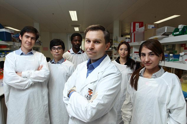  Giáo sư Sinclair (ở giữa) và nhóm nghiên cứu của ông tại Đại học New South Wales 