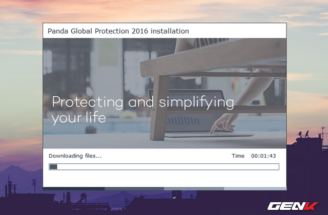  Sau khi chọn xong, Panda Gold Protection sẽ tiến hành tải về các dữ liệu nằm trọng bộ cài đặt. Việc này đòi hỏi bạn phải có kết nối internet. 