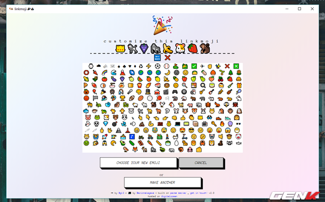  Giờ thì bạn tha hồ tùy biến địa chỉ URL của mình với hàng tá kí hiệu Emoji mà Linkmoji cung cấp rồi nhé. 